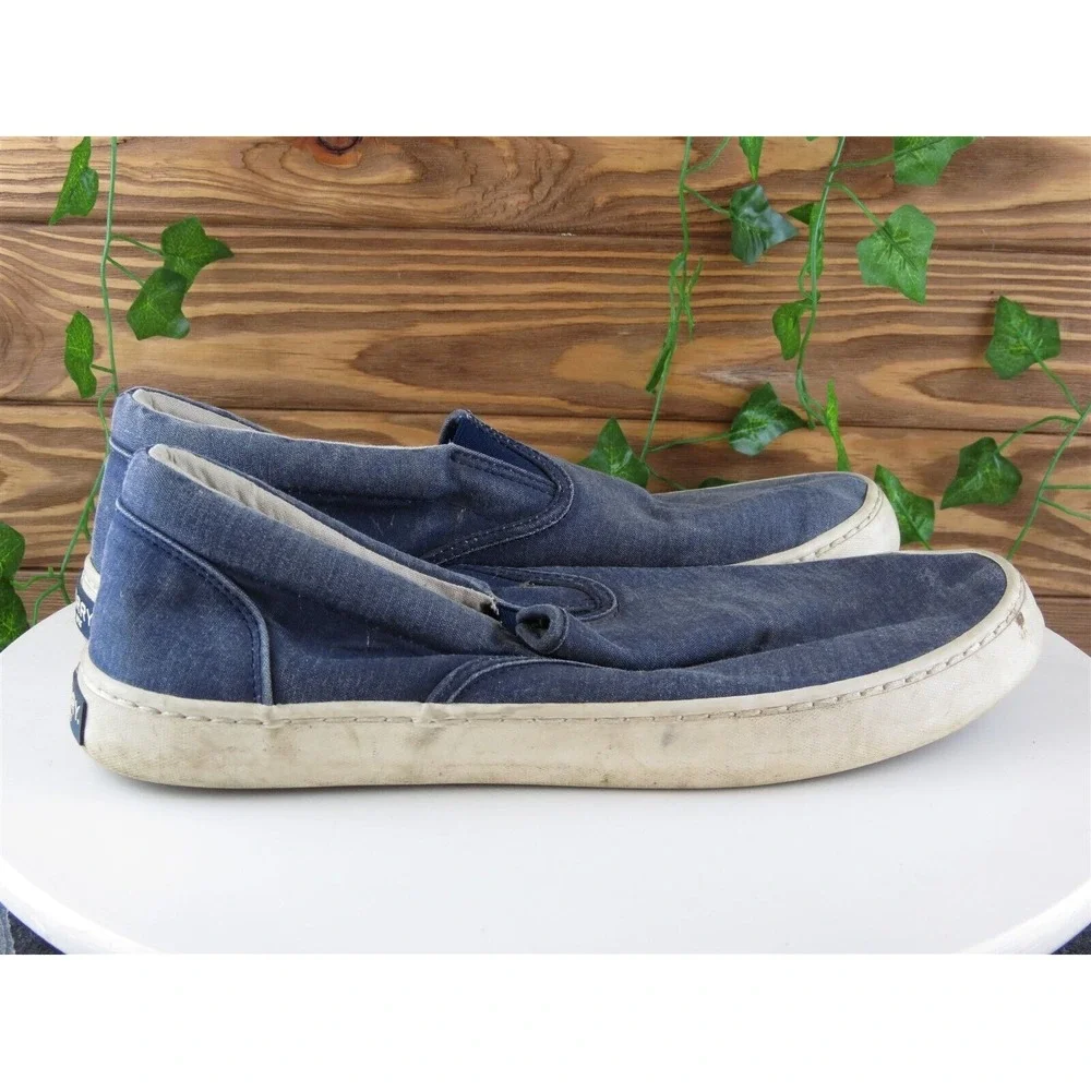 Sperry Top-Sider Sz 10.5‎ Slip-On Blue Fabric Men Slip On  Medium (D, M)